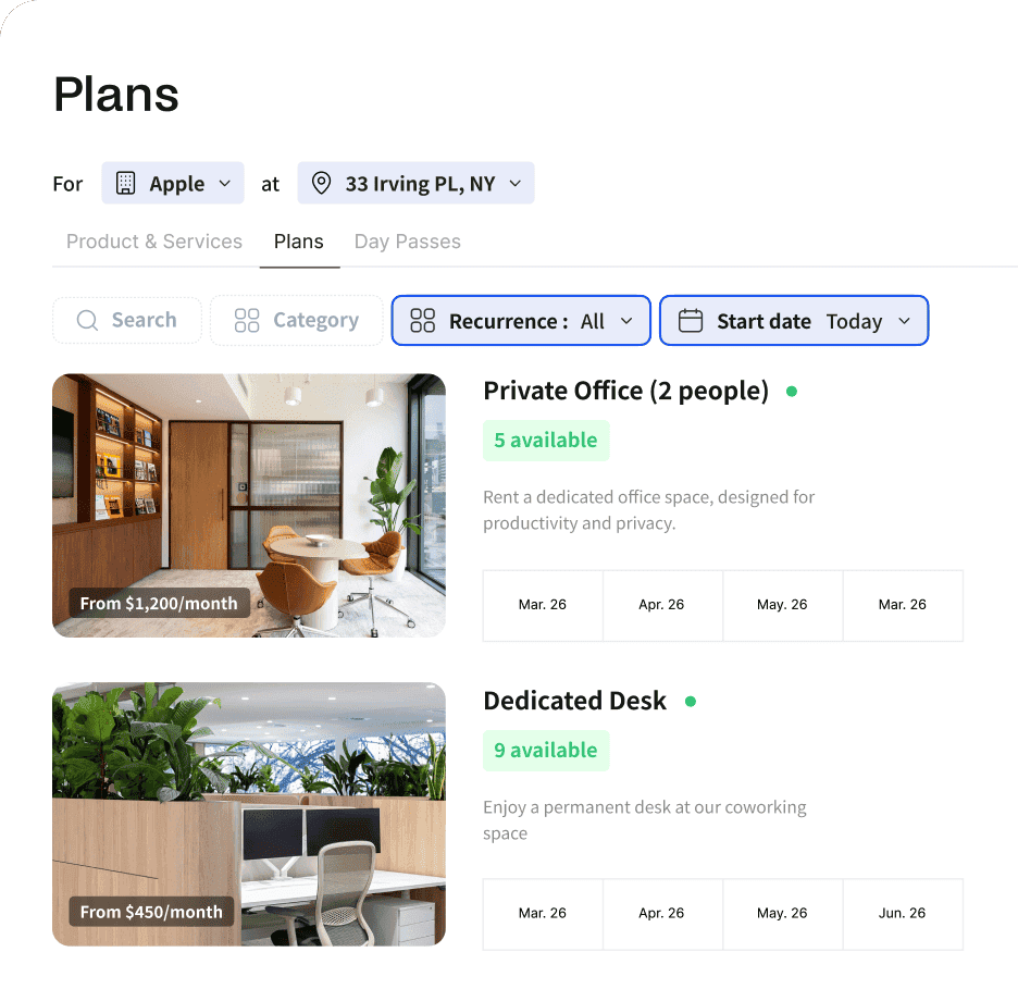 Person holding a smartphone displaying Archie workspace booking app with upcoming bookings and visitor information.