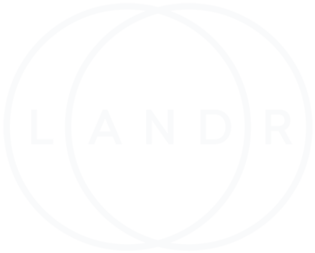 LANDR white logo