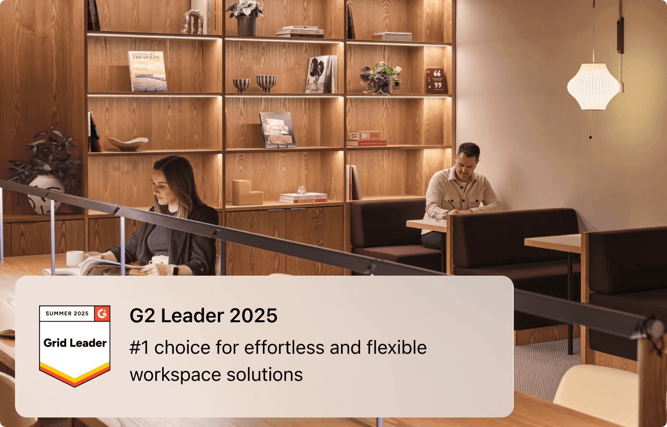 Coworking space with two people working