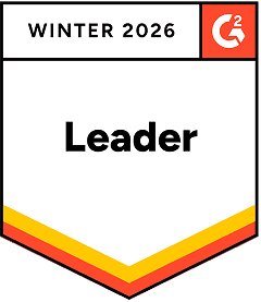 G2 Winter 2026 Leader badge with orange and yellow border.